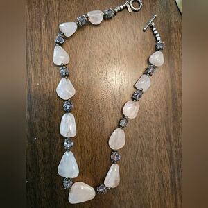 Silver Gem Stone Necklace